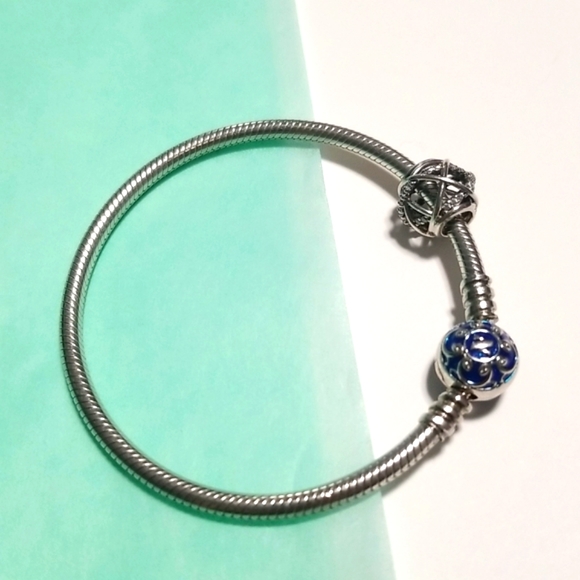Sterling Silver Charm Bracelet Comparable To Pandora - Picture 11 of 11